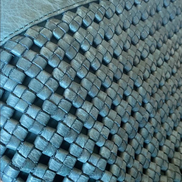 Ashwood teal woven leather satchel - Picture 2 of 8